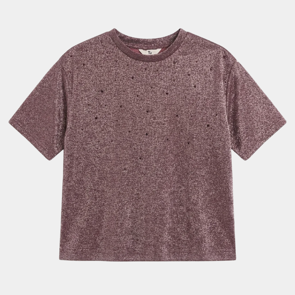 Ladies Sparkly Boxy Fit Top