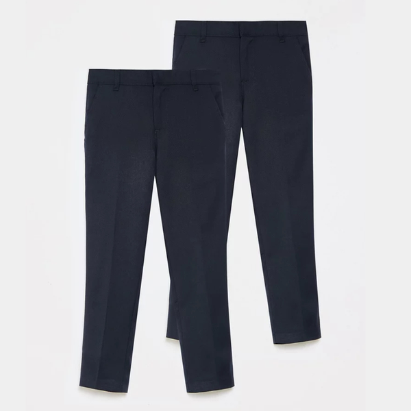 Boys Slim Leg 2pk School Trouser