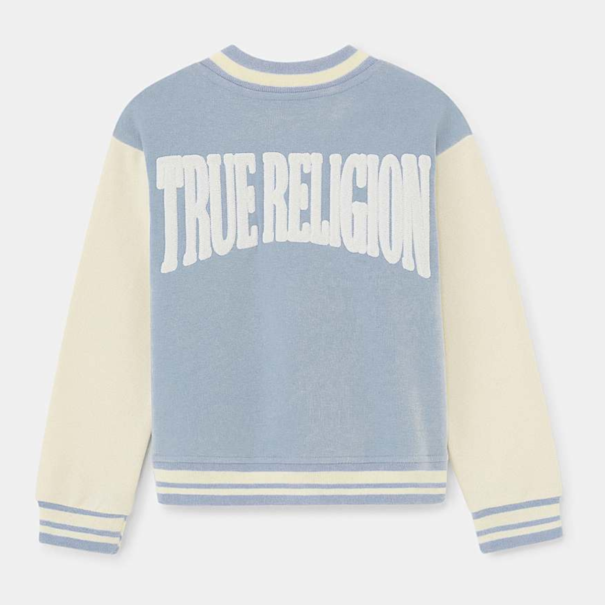 Girls Blue True Religion Varsity Jacket