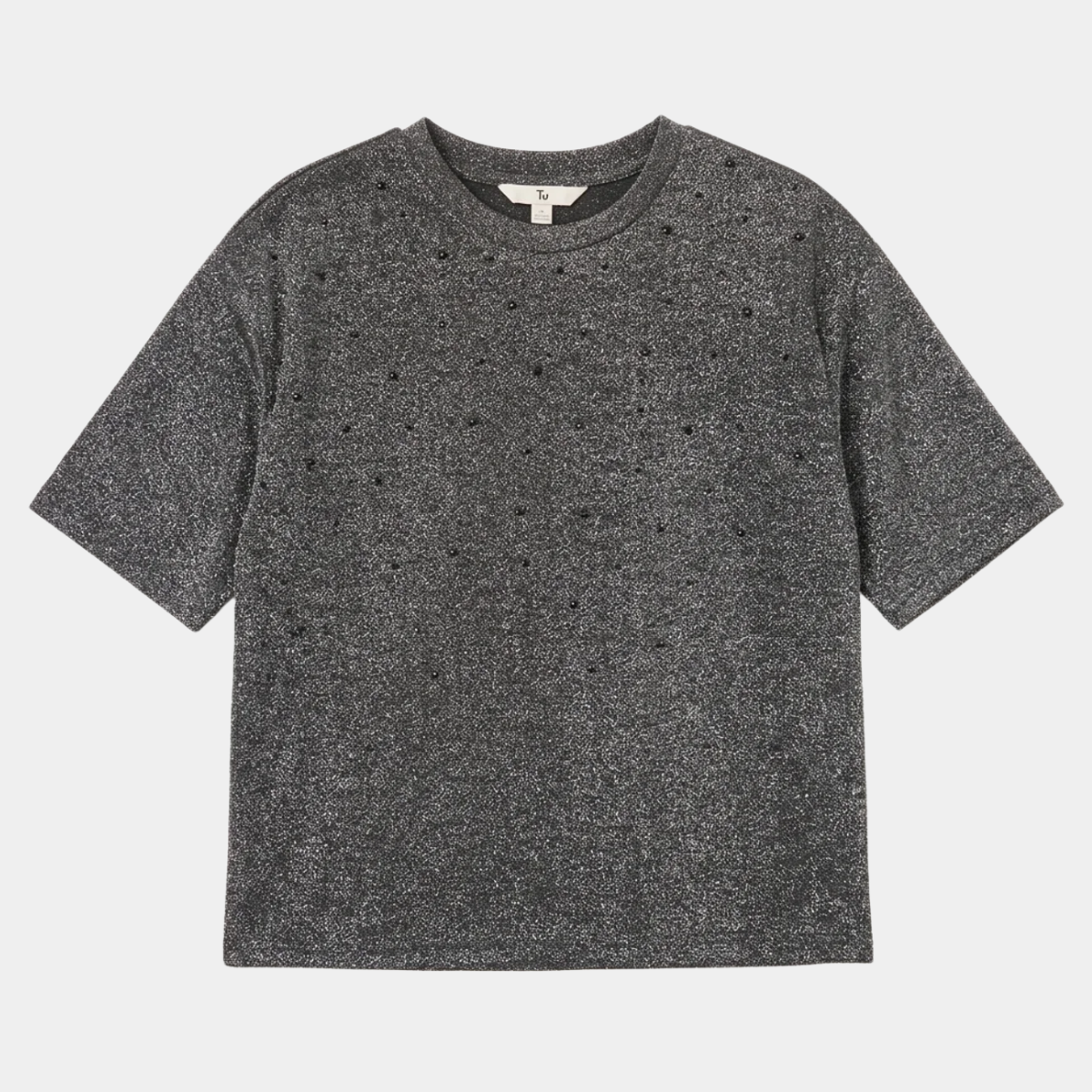Ladies Sparkly Boxy Fit Top