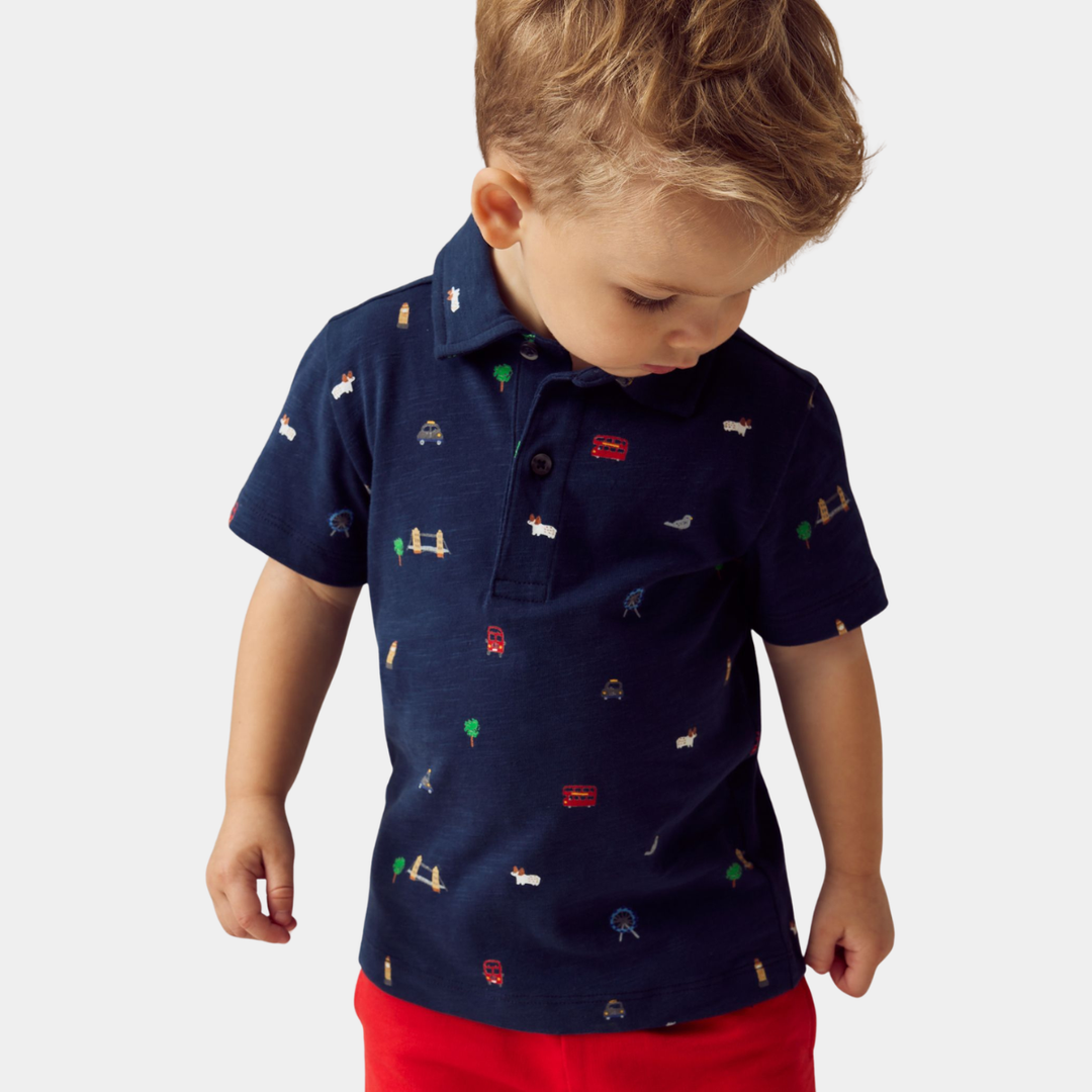 Kids London Printed Polo
