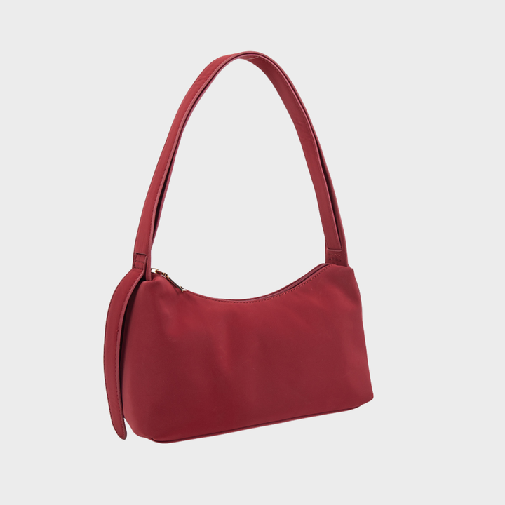 Red Mini Curved Shoulder Bag