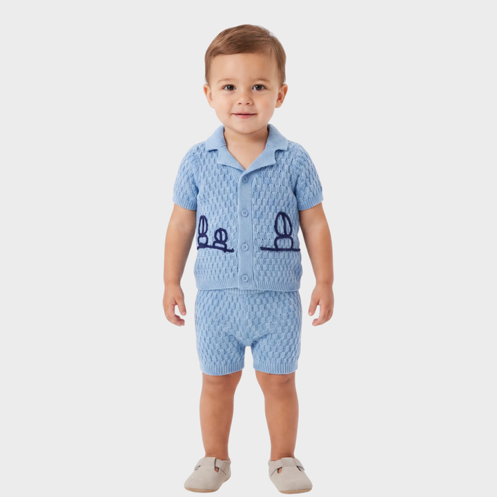 Kids Knitted Boat Short Set