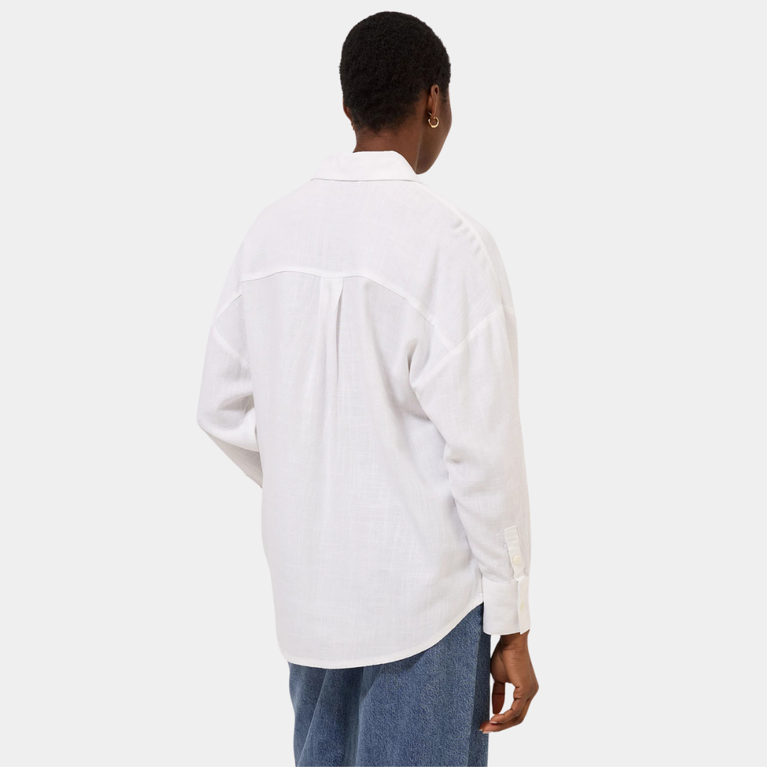 Ex Store Ladies White Linen Shirt