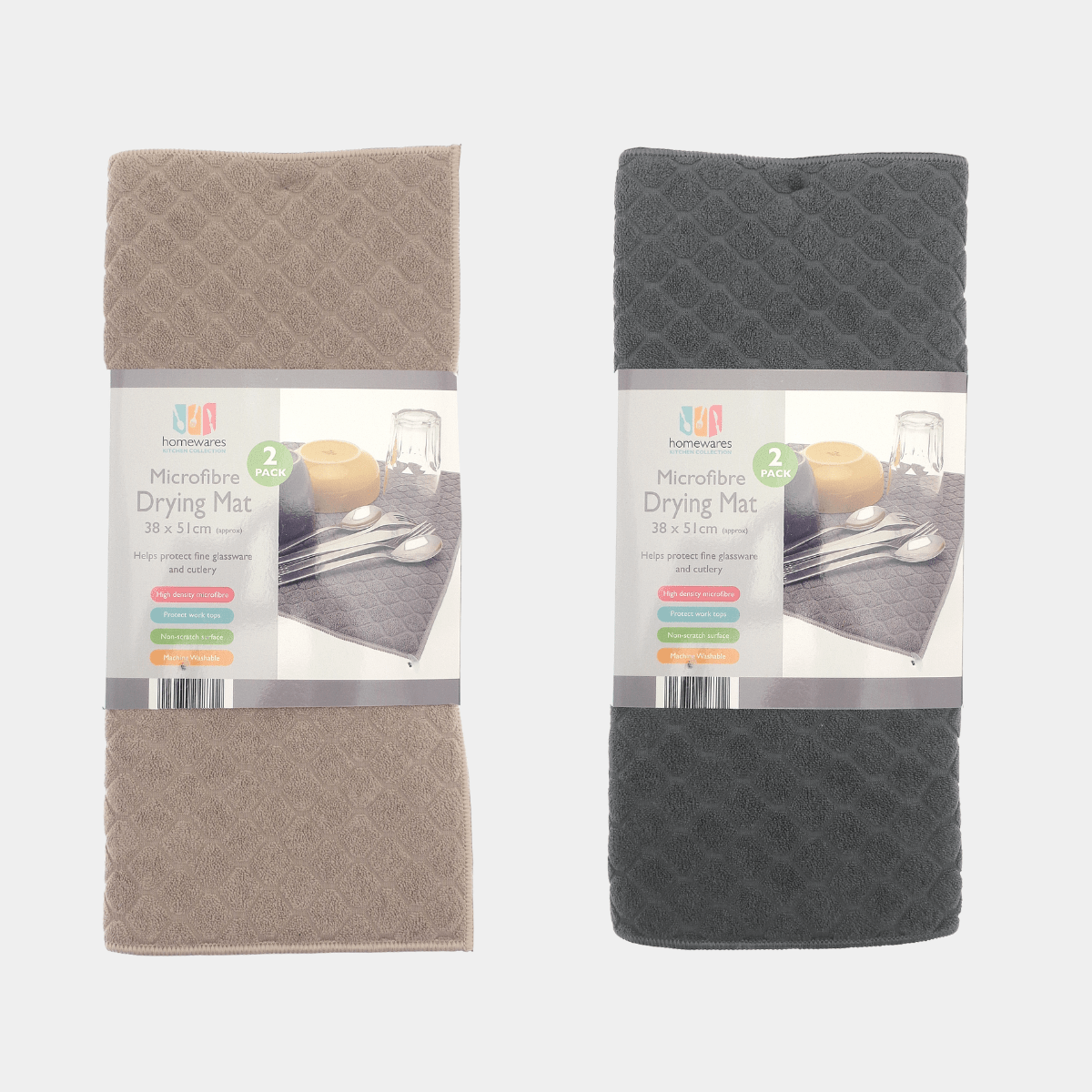 2pk Dish Drying Mat from You Know Who's