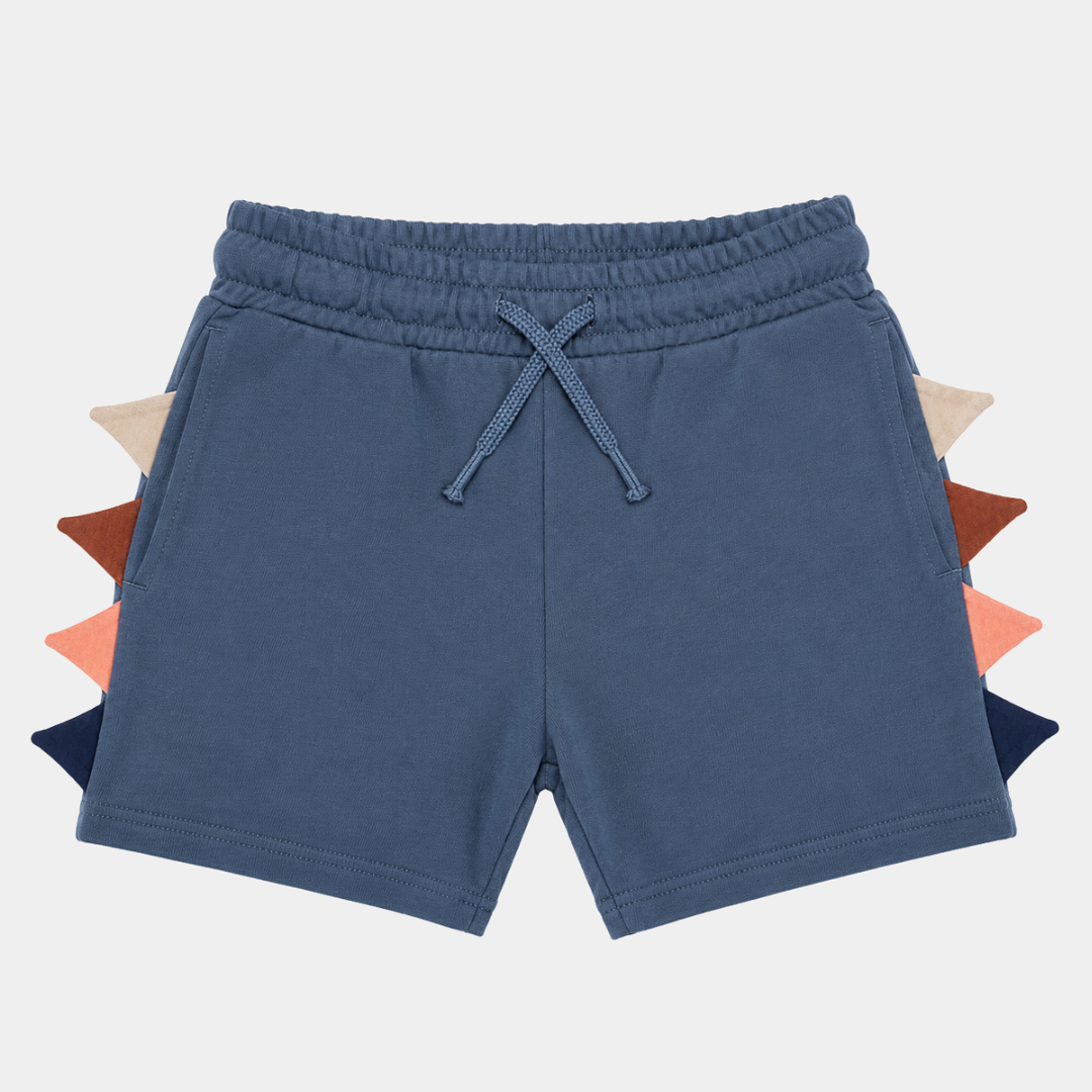 Kids Charcoal Dino Jersey Shorts