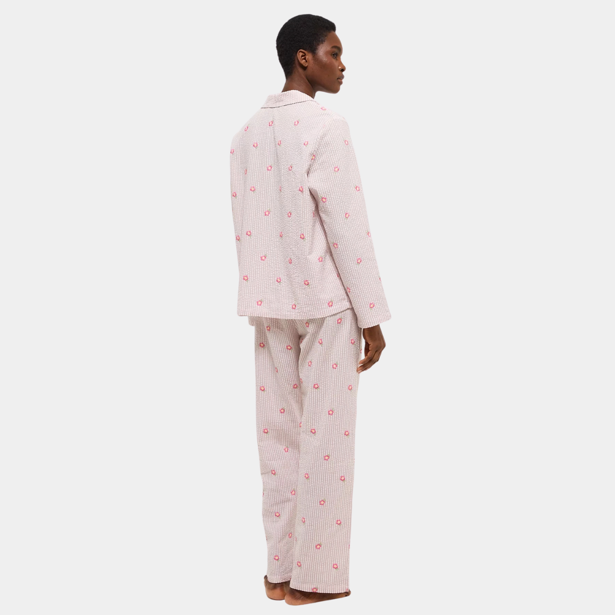 Ladies Floral Stripe Pj