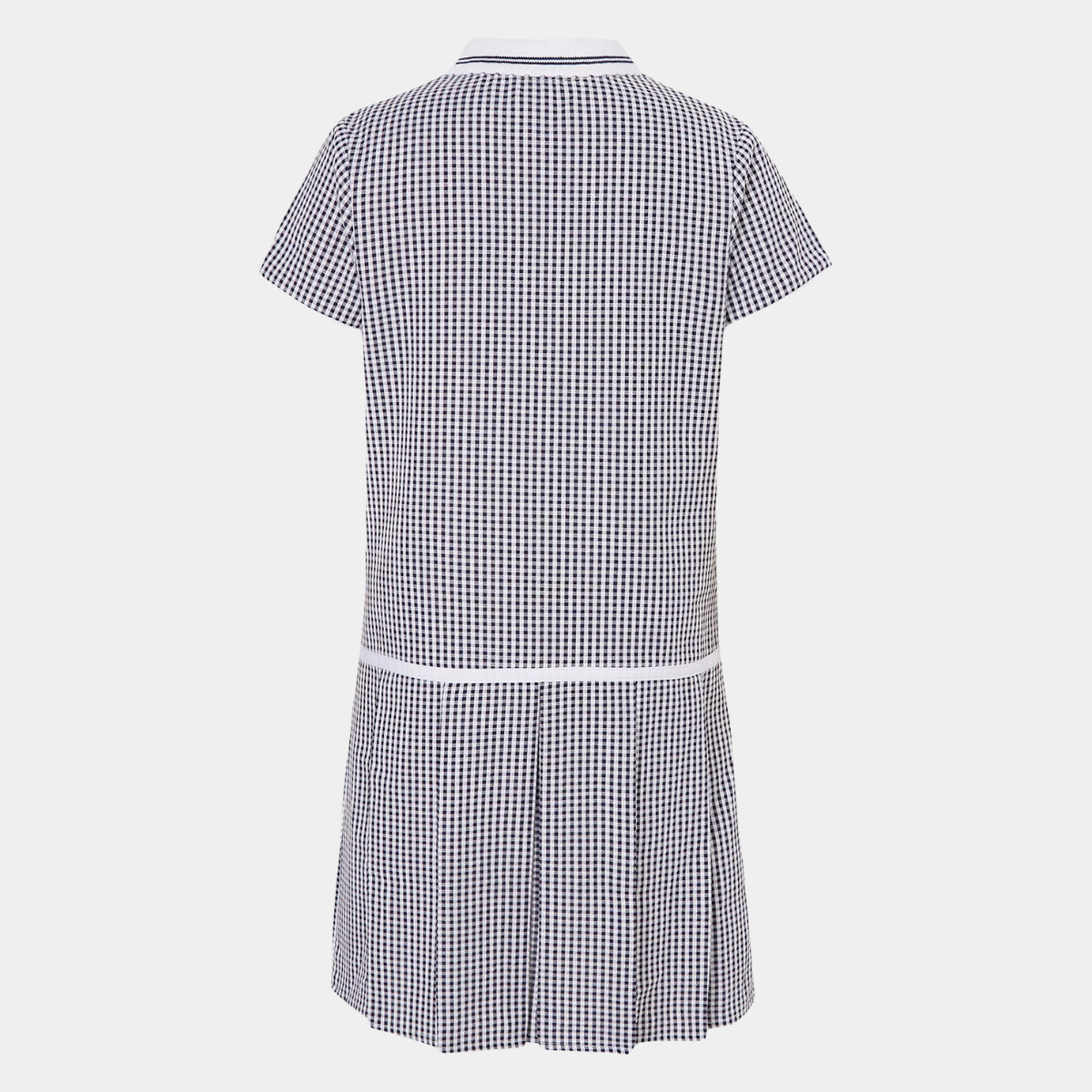 Girls Collar Gingham Zip Up 2pk School Dress