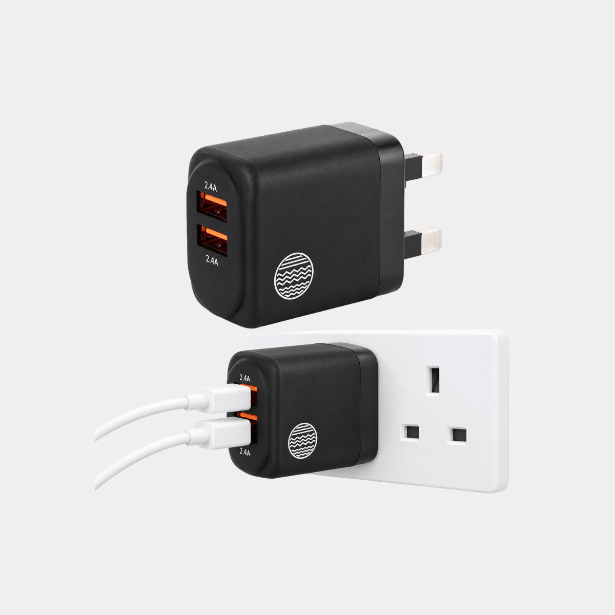 Our Pure Planet 24W Dual USB-A Wall Charger UK port from You Know Who's