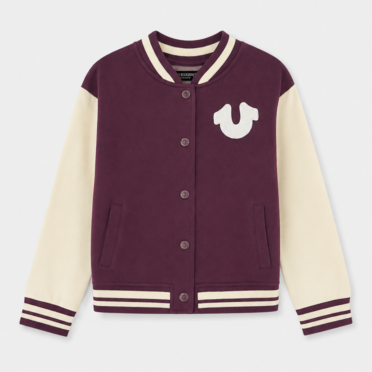 Girls Plum True Religion Varsity Jacket