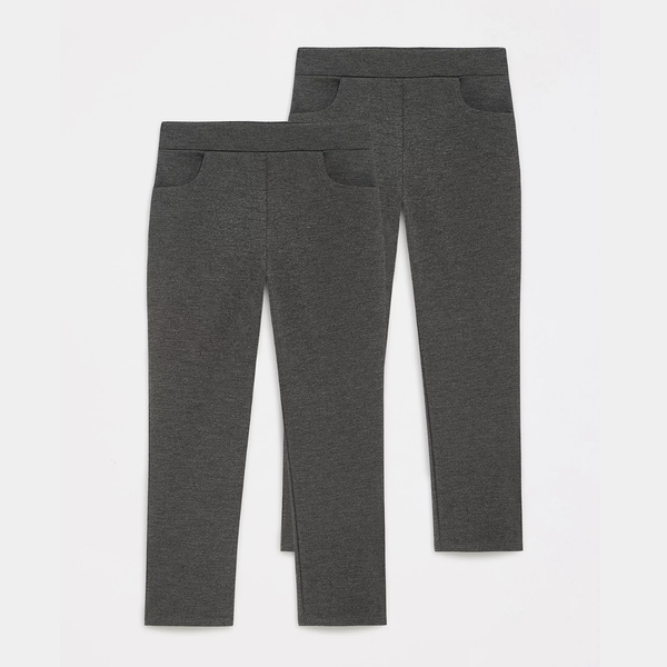 Girls Straight Leg 2pk School Trouser