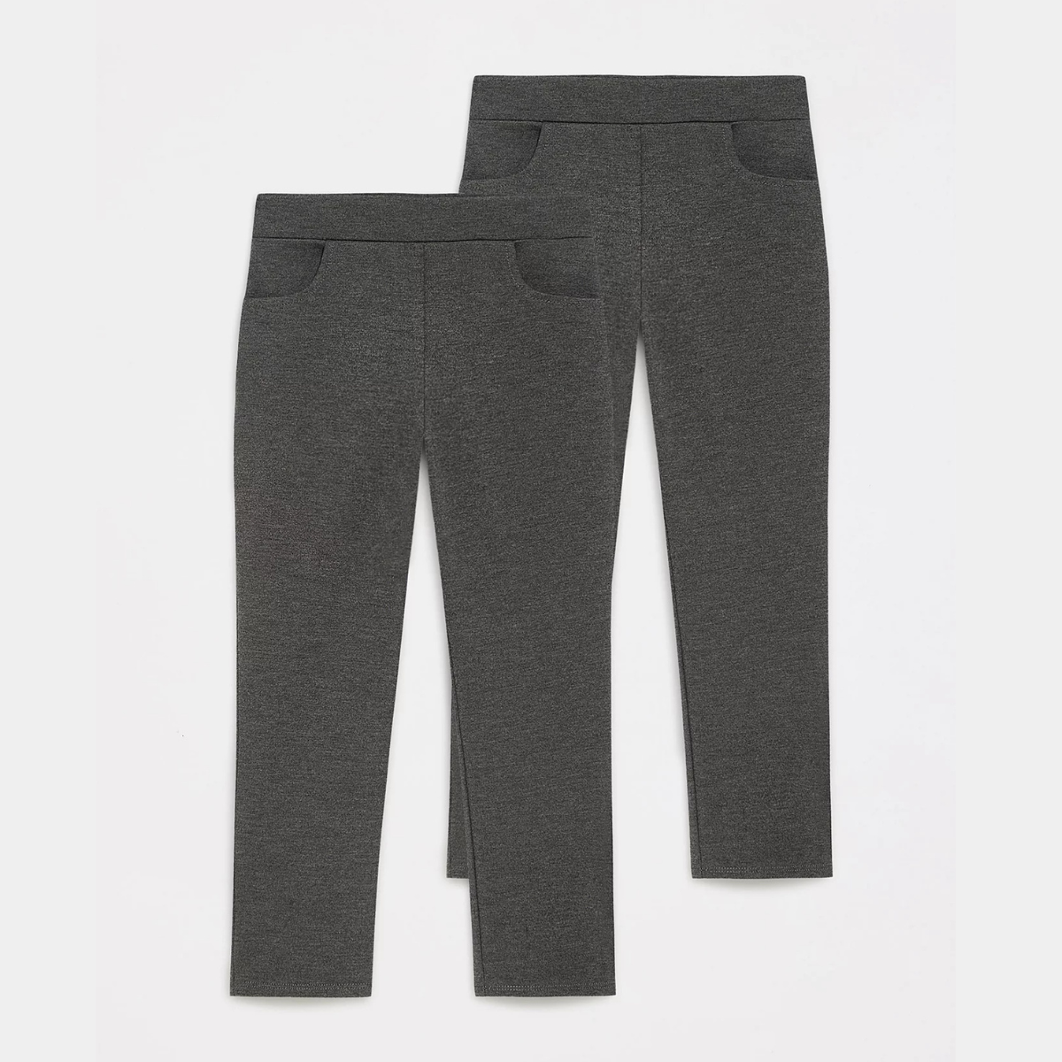 Girls Straight Leg 2pk School Trouser