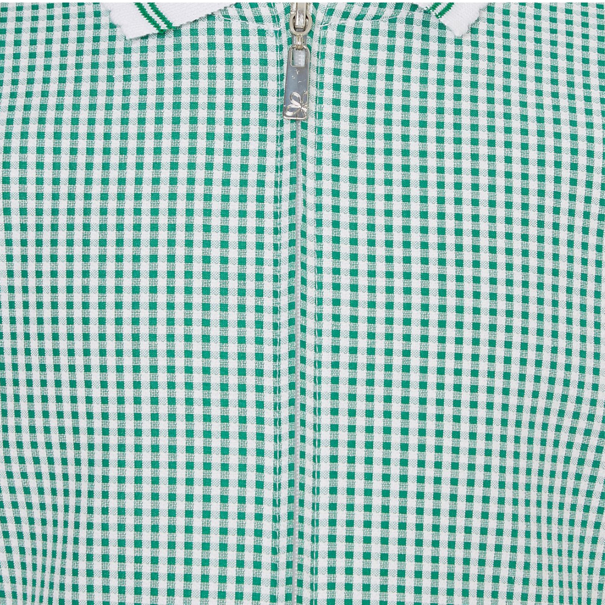 Girls Collar Gingham Zip Up 2pk School Dress