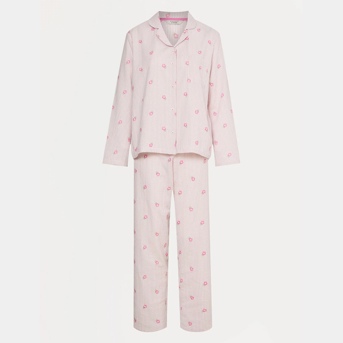 Ladies Floral Stripe Pj