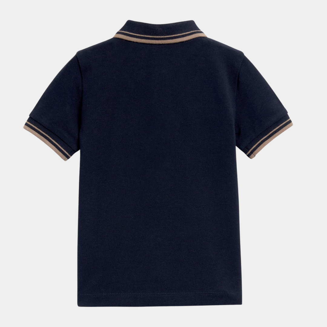 Boys Tipped Collar Dino Polo