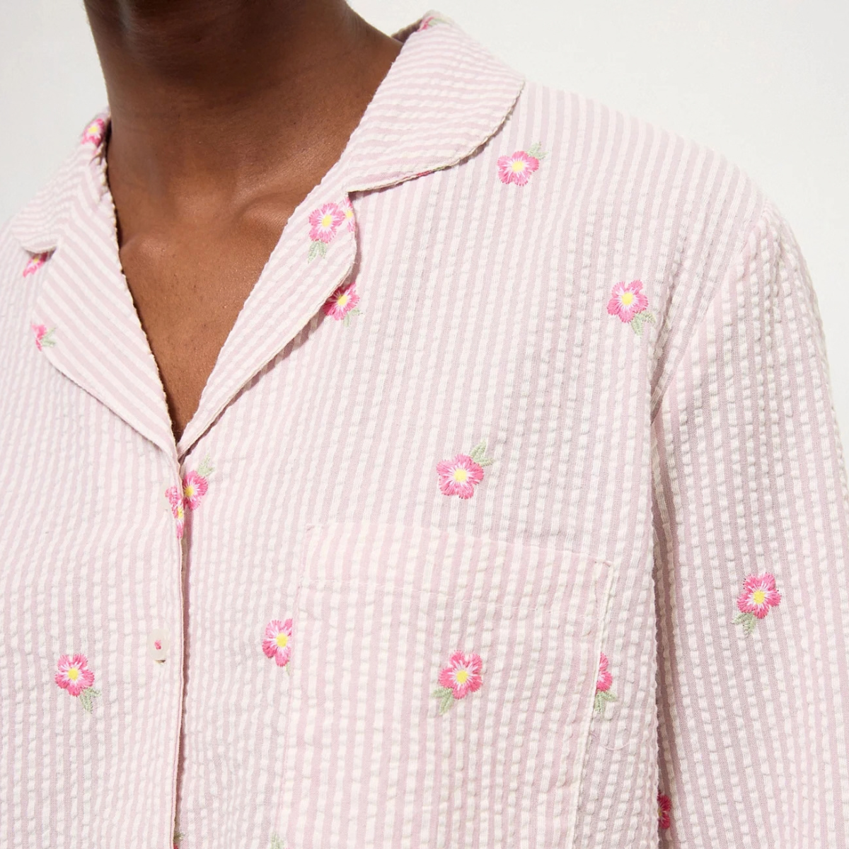 Ladies Floral Stripe Pj