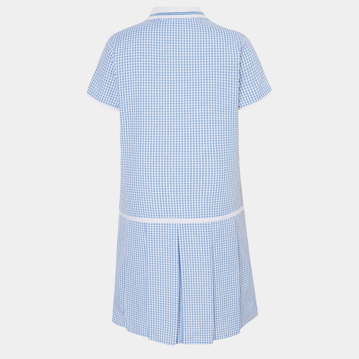 Girls Collar Gingham Zip Up 2pk School Dress