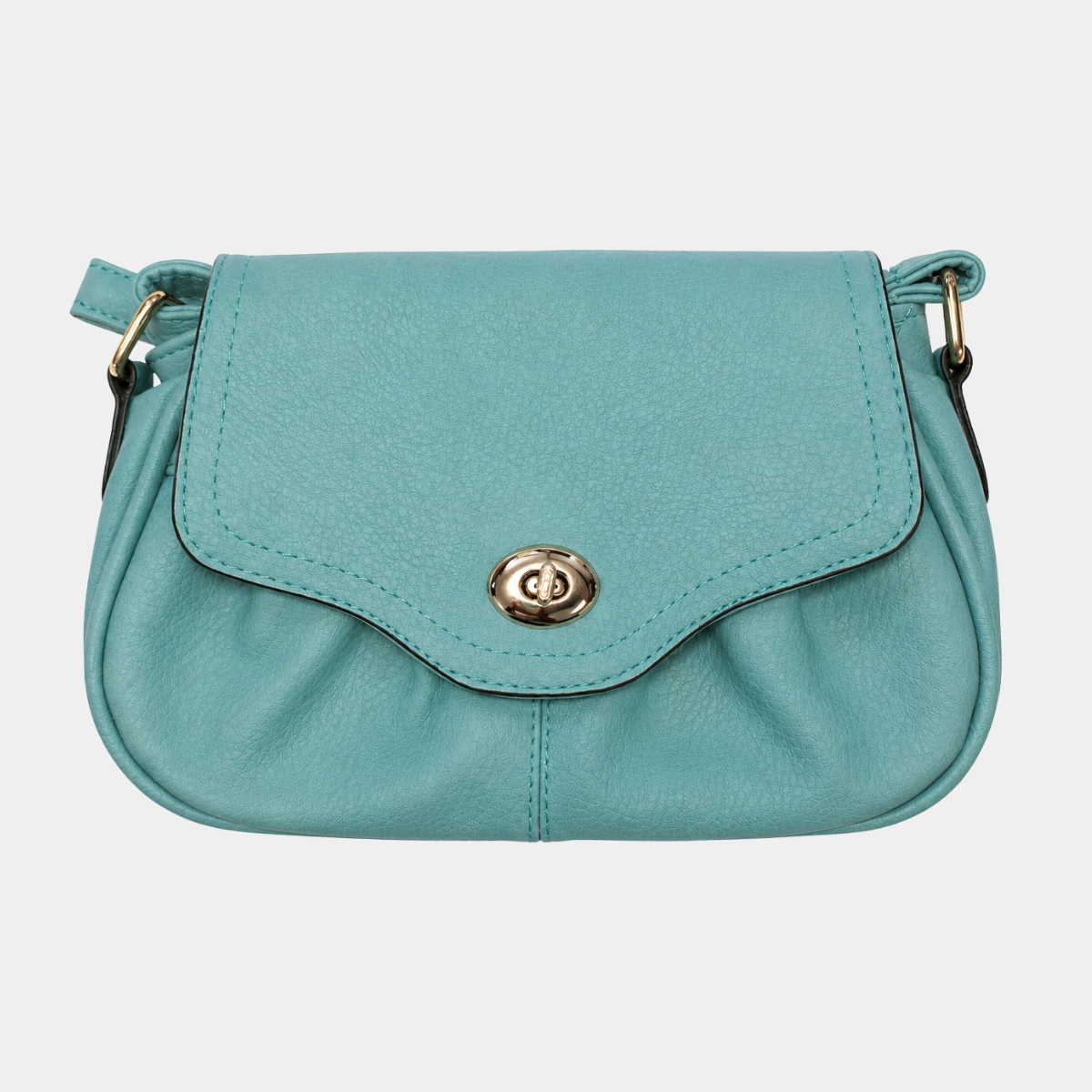 Blue Buckle Detail Shoulder Bag