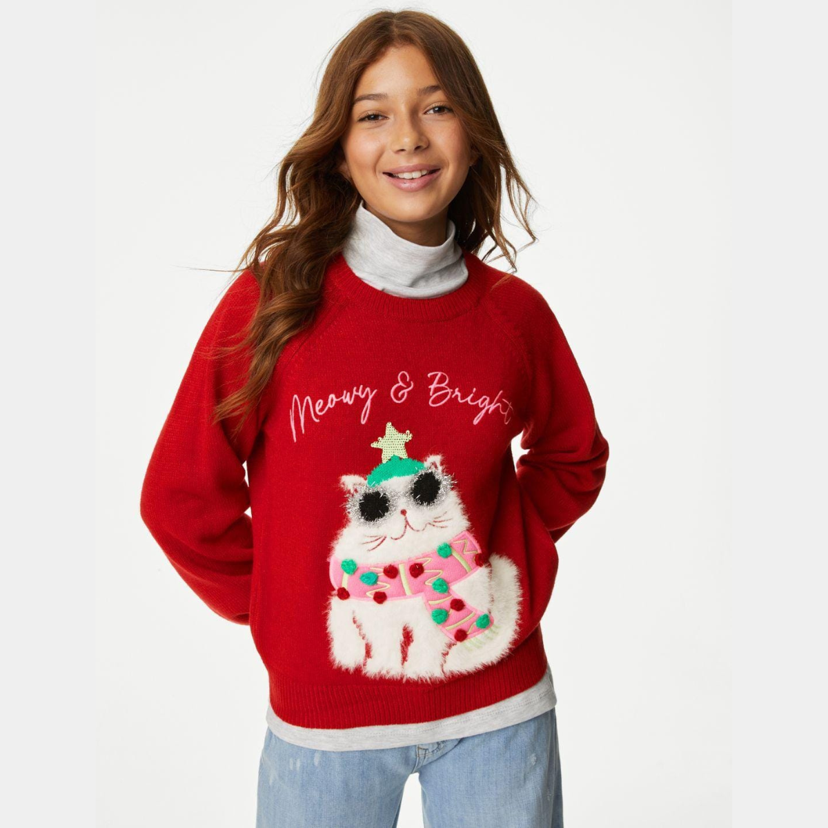 Girls Merry And Bright Jumper