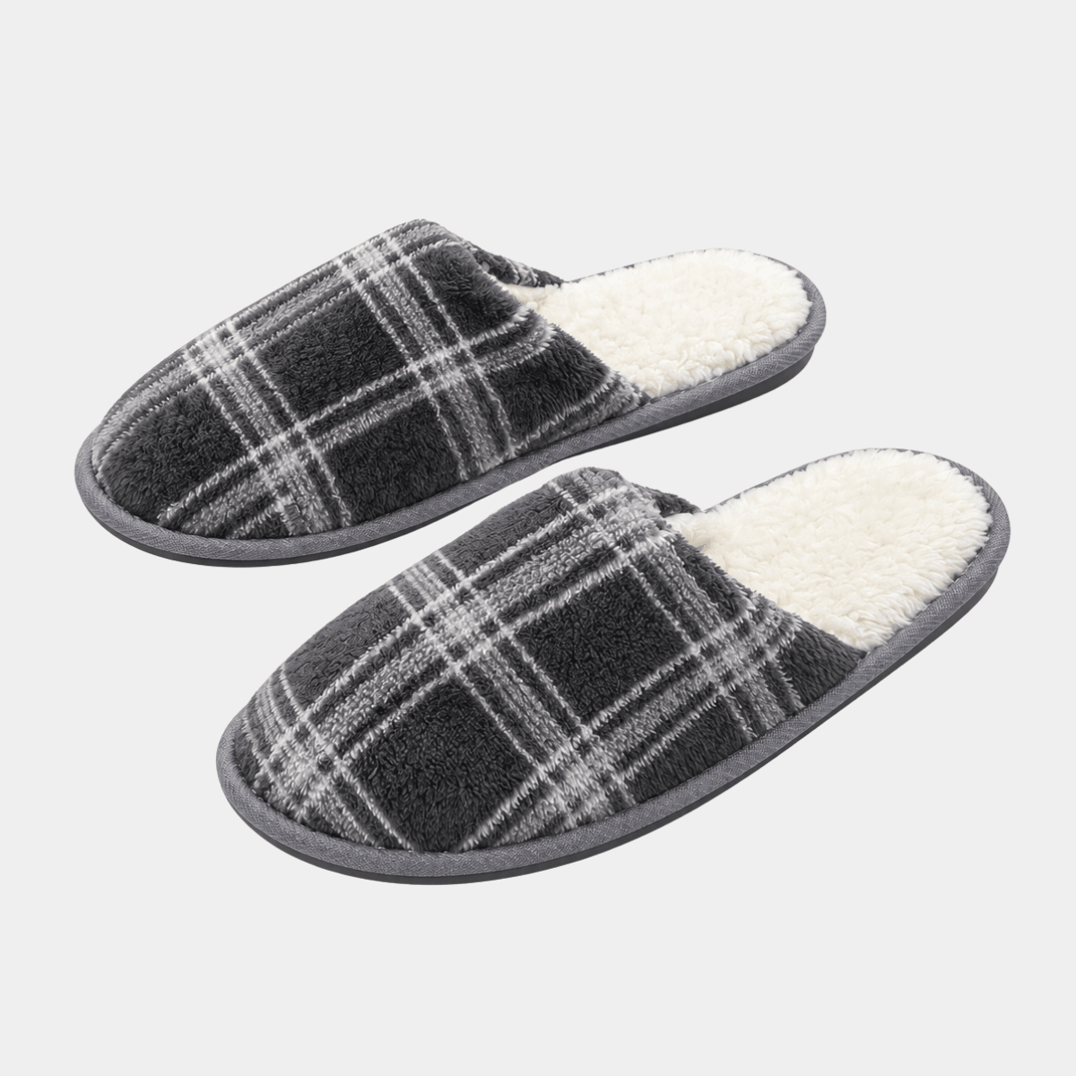 Sleepdown Mens Checked Mule Slippers from You Know Who's