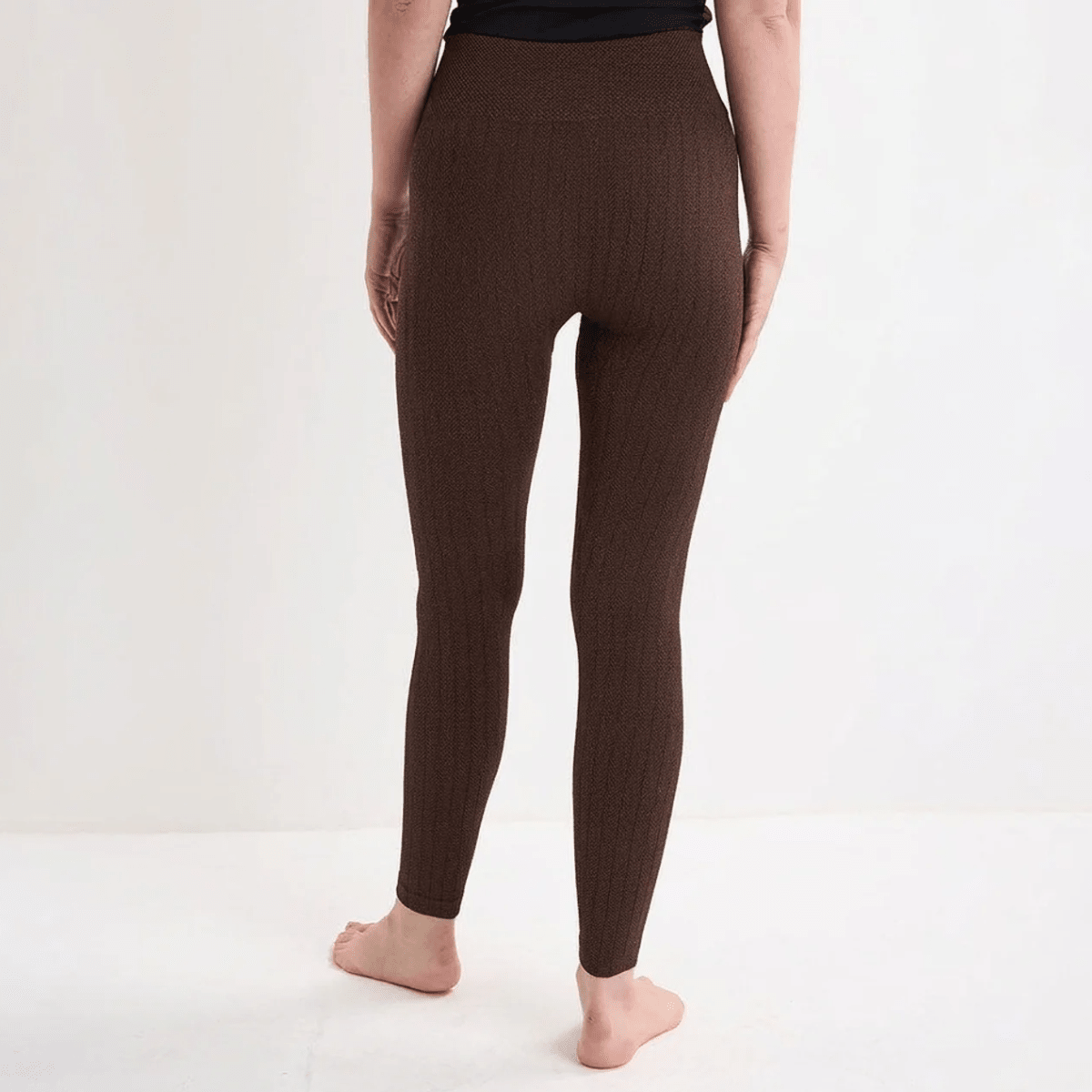Chocolate Herringbone Fleece Lined Leggings from You Know Who's