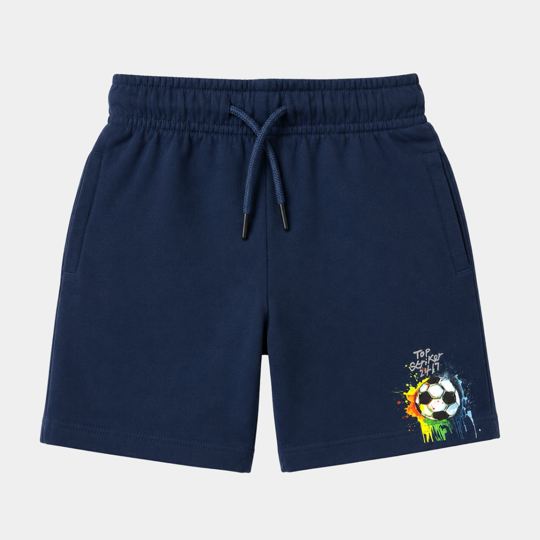 Navy Football Printed Jersey Shorts