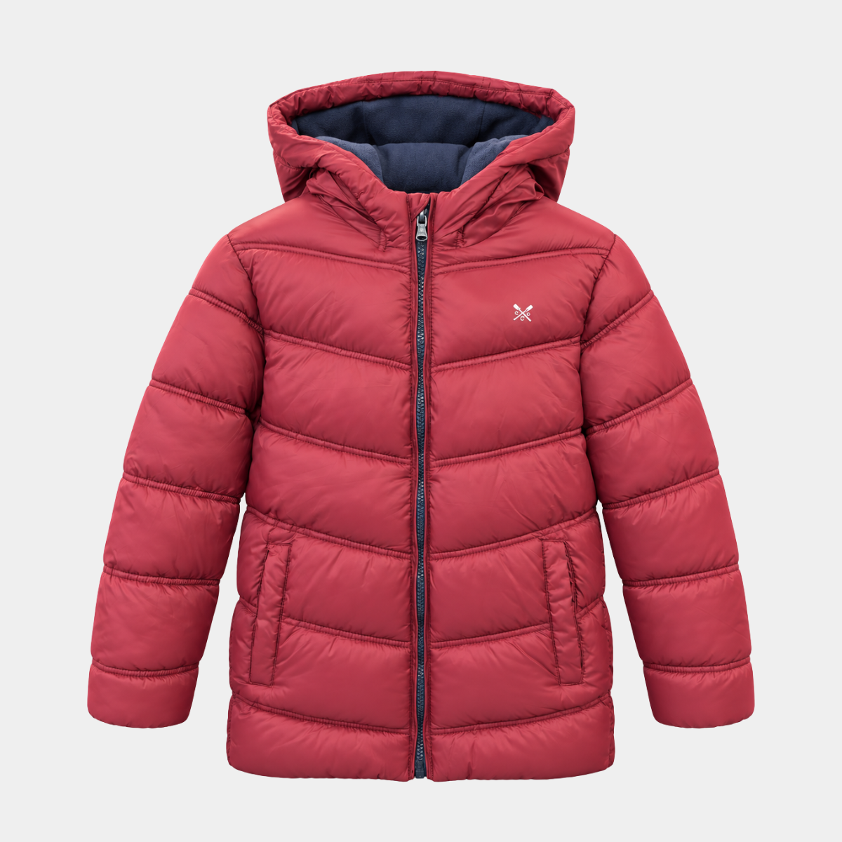 Cosy Fleece Lined Chevron Puffer Jacket