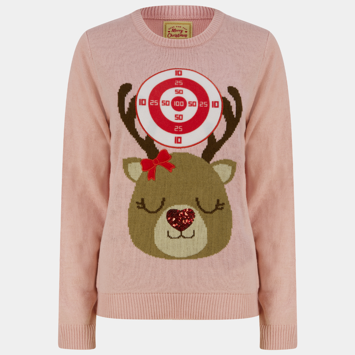 Ladies Reindeer Target Jumper