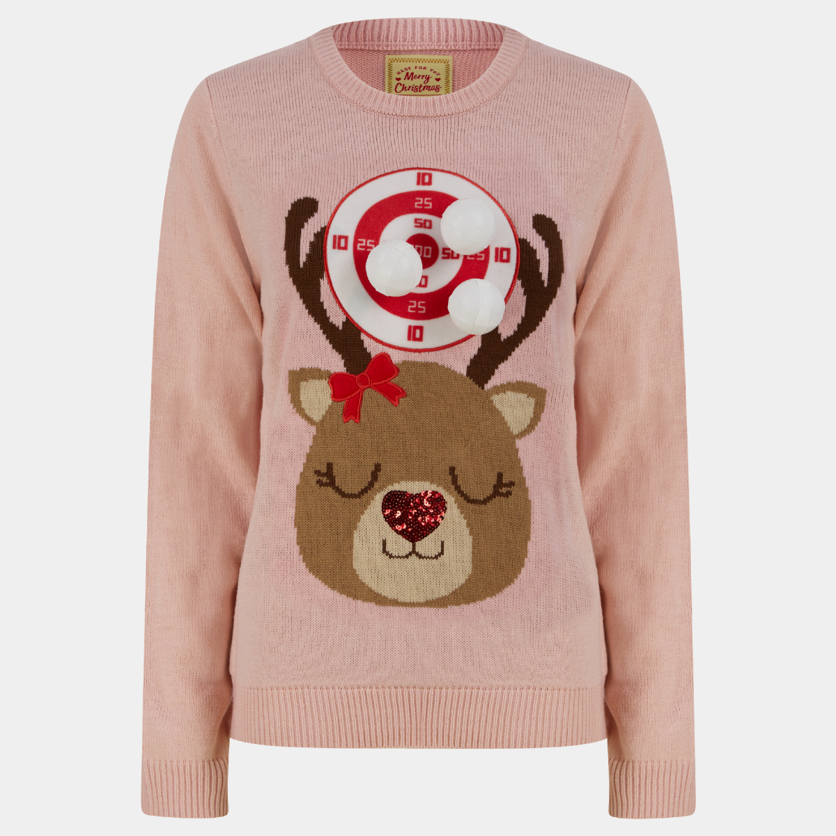 Ladies Reindeer Target Jumper