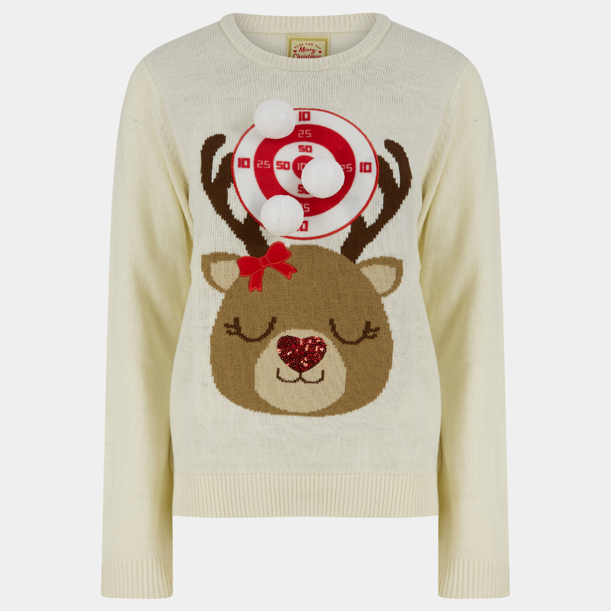 Ladies Reindeer Target Jumper