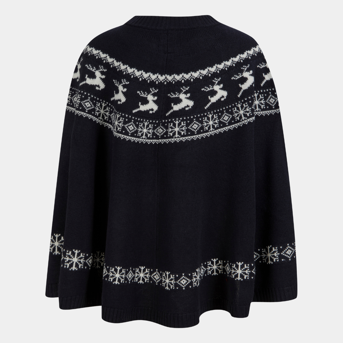 Ladies Reindeer Round Poncho