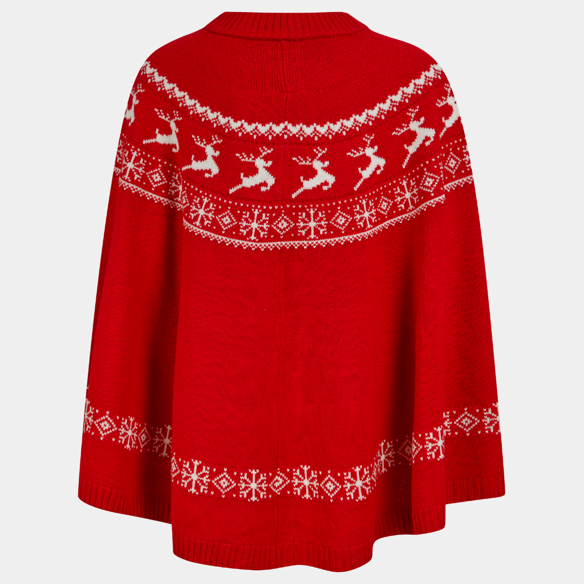 Ladies Reindeer Round Poncho