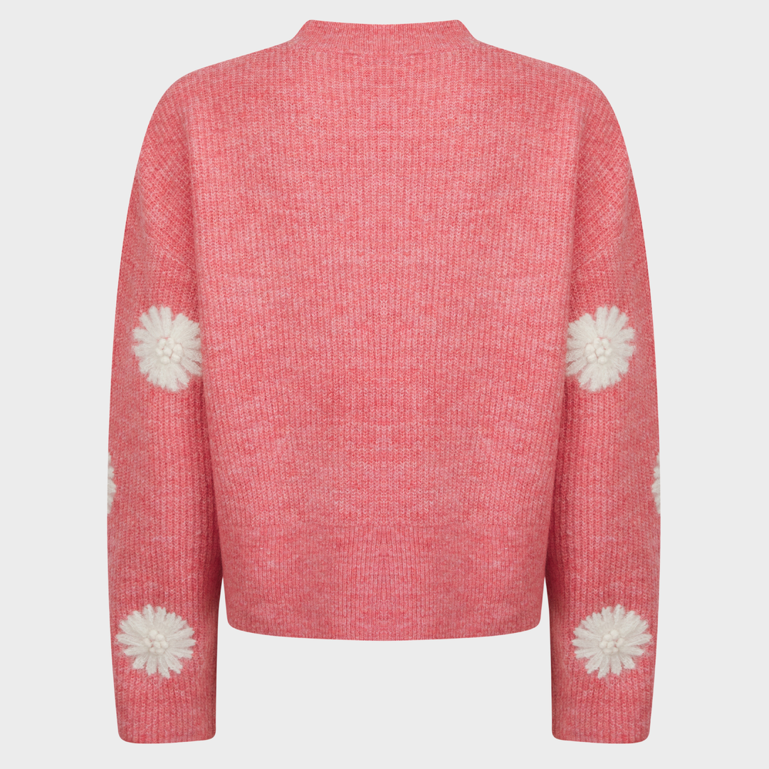 Ladies Embroidered Flower Jumper