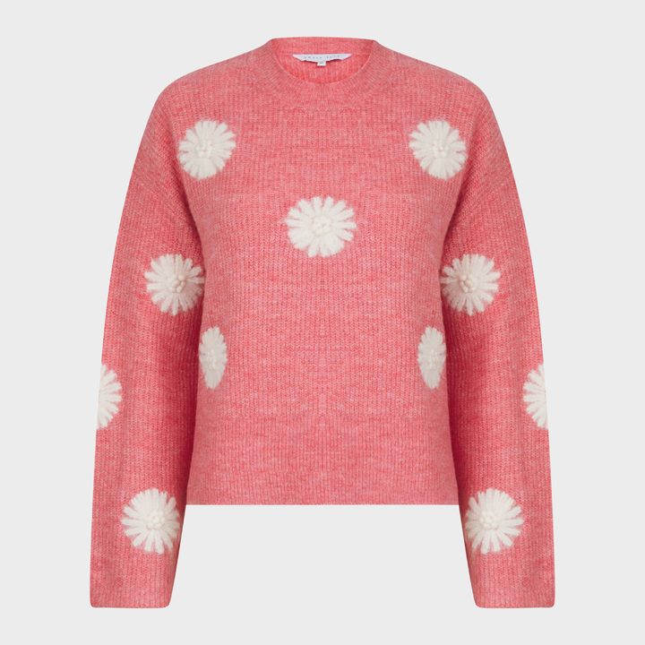 Ladies Embroidered Flower Jumper