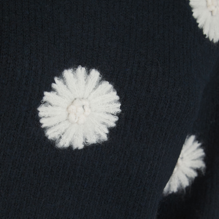 Ladies Embroidered Flower Jumper