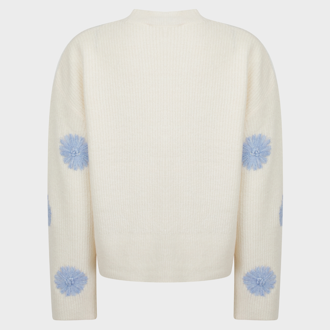 Ladies Embroidered Flower Jumper