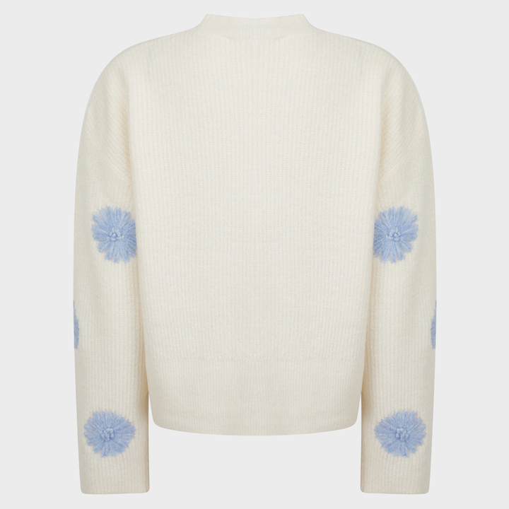 Ladies Embroidered Flower Jumper