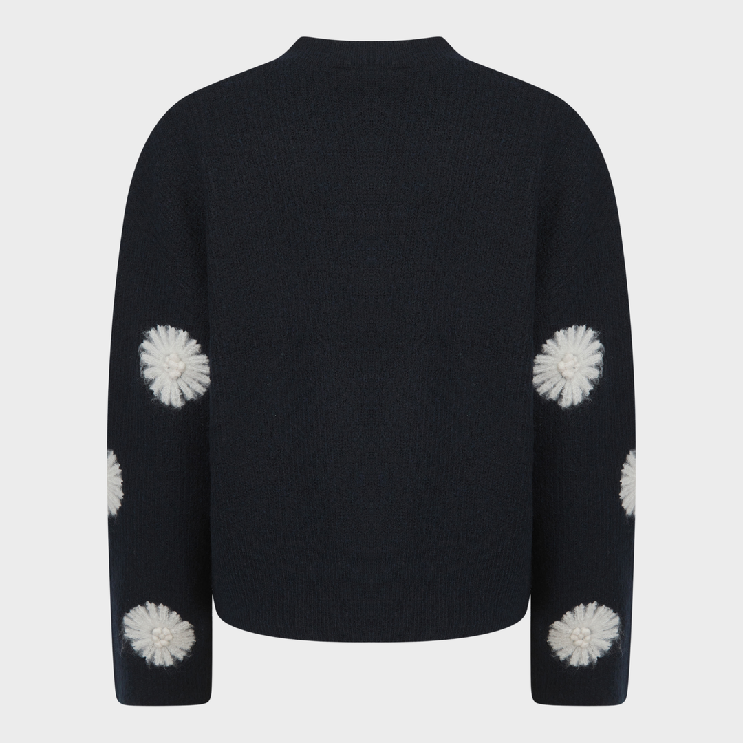 Ladies Embroidered Flower Jumper