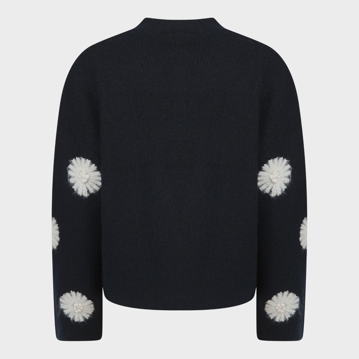 Ladies Embroidered Flower Jumper