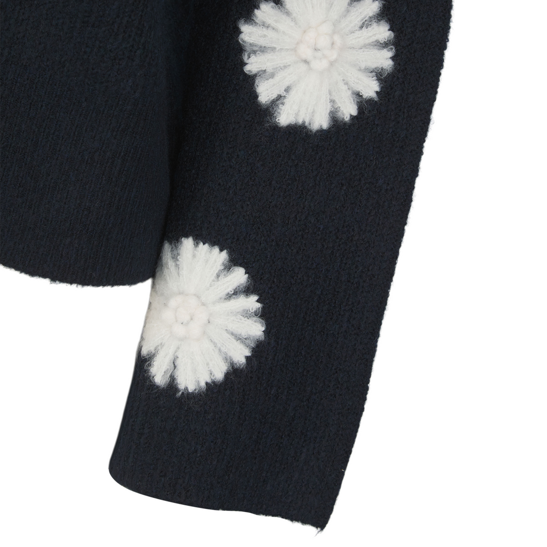 Ladies Embroidred Flower Cardigan