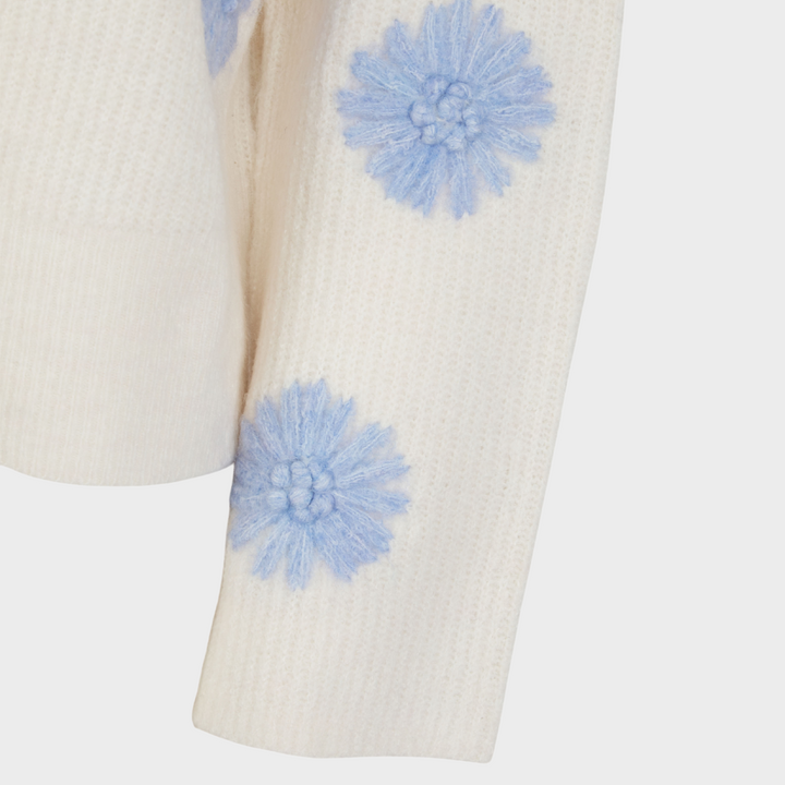 Ladies Embroidred Flower Cardigan