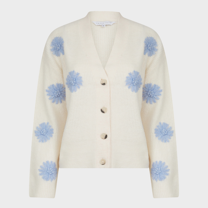 Ladies Embroidred Flower Cardigan