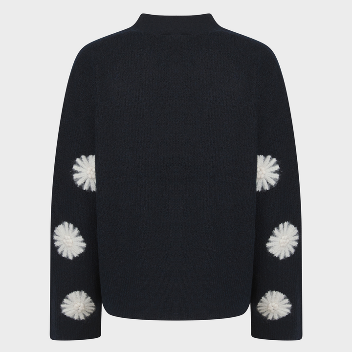 Ladies Embroidred Flower Cardigan