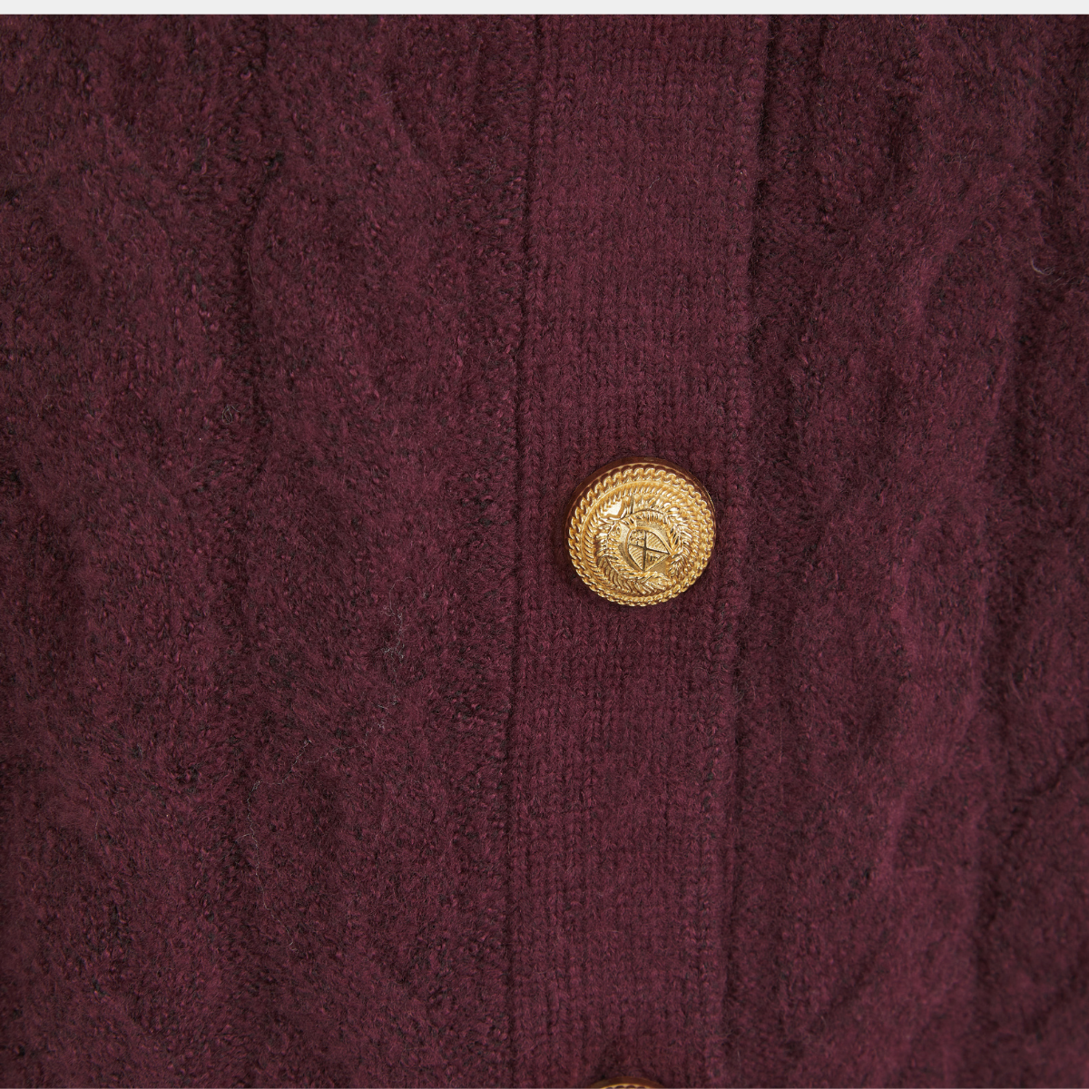 Ladies Gold Button Stripe Cardi