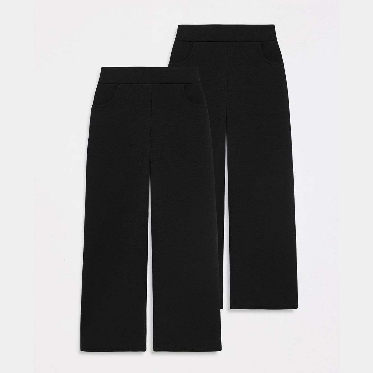 Girls Wide Leg 2pk School Trouser