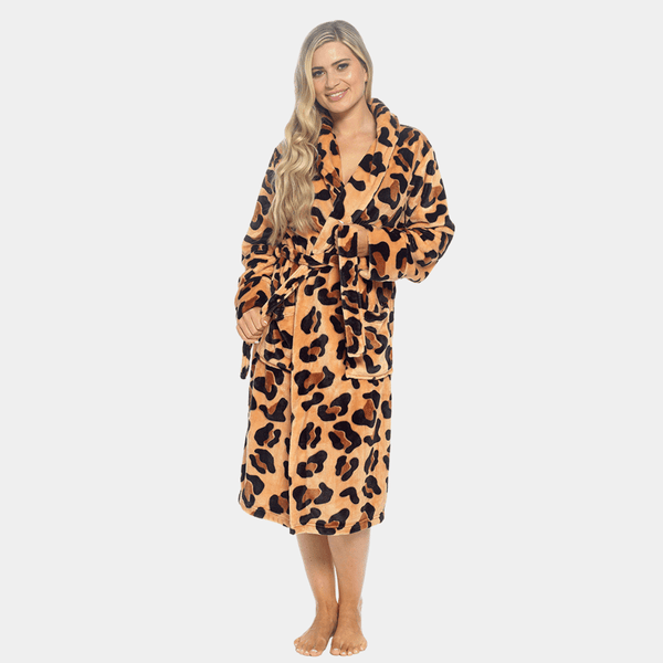 Ladies Supersoft Flannel Shawl Dressing Gown from You Know Who's