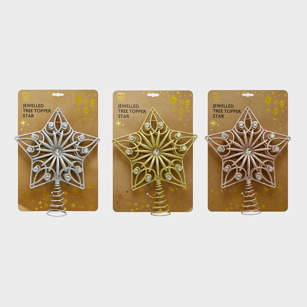 3D Jewelled Star Tree Topper 26CM from You Know Who's