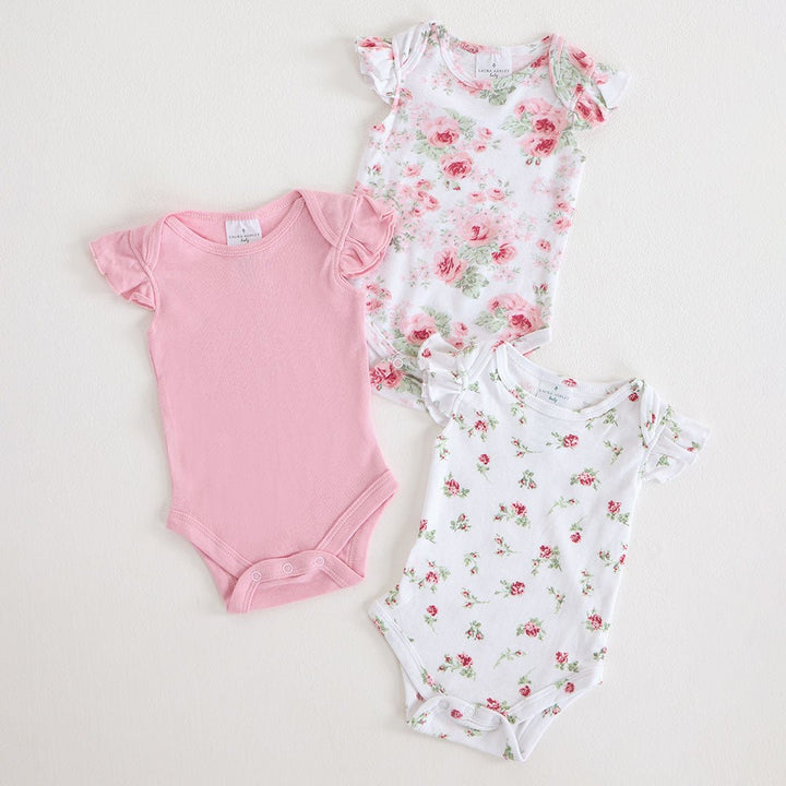 3pc Laura Ashley Floral Baby Bodysuits from You Know Who's