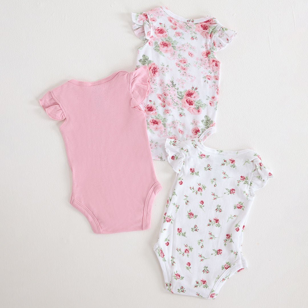 3pc Laura Ashley Floral Baby Bodysuits from You Know Who's