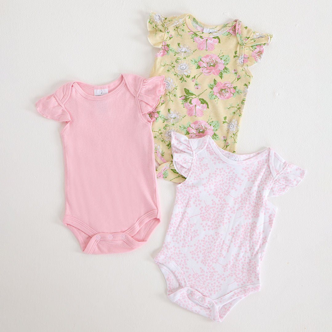 3pc Laura Ashley Floral Baby Bodysuits from You Know Who's